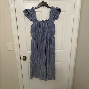 Taylor Blue and White Striped woman Dress